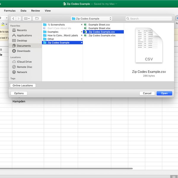 select excel as default for csv on mac